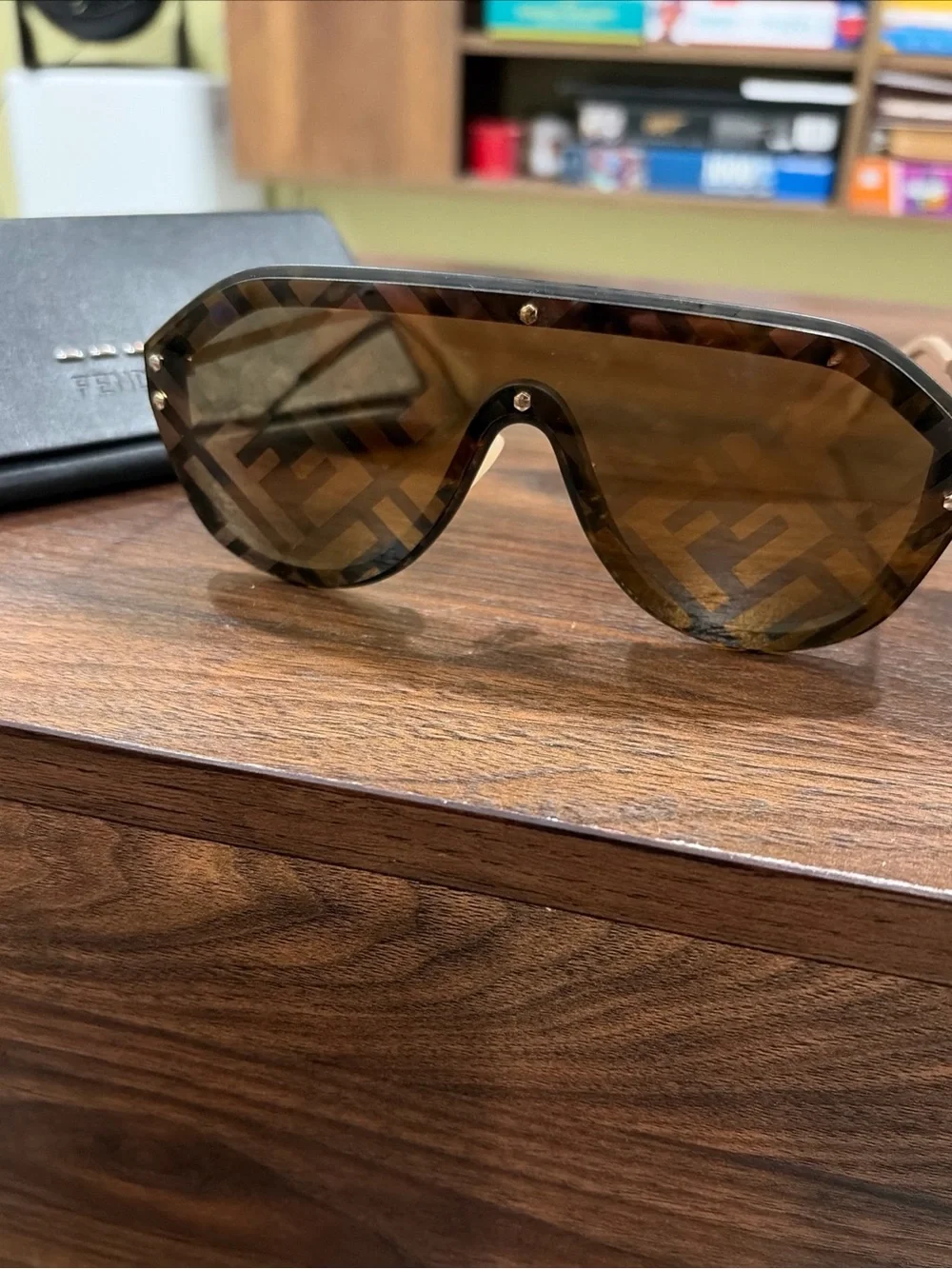 FENDI monogram glasses brown lens / gold frame